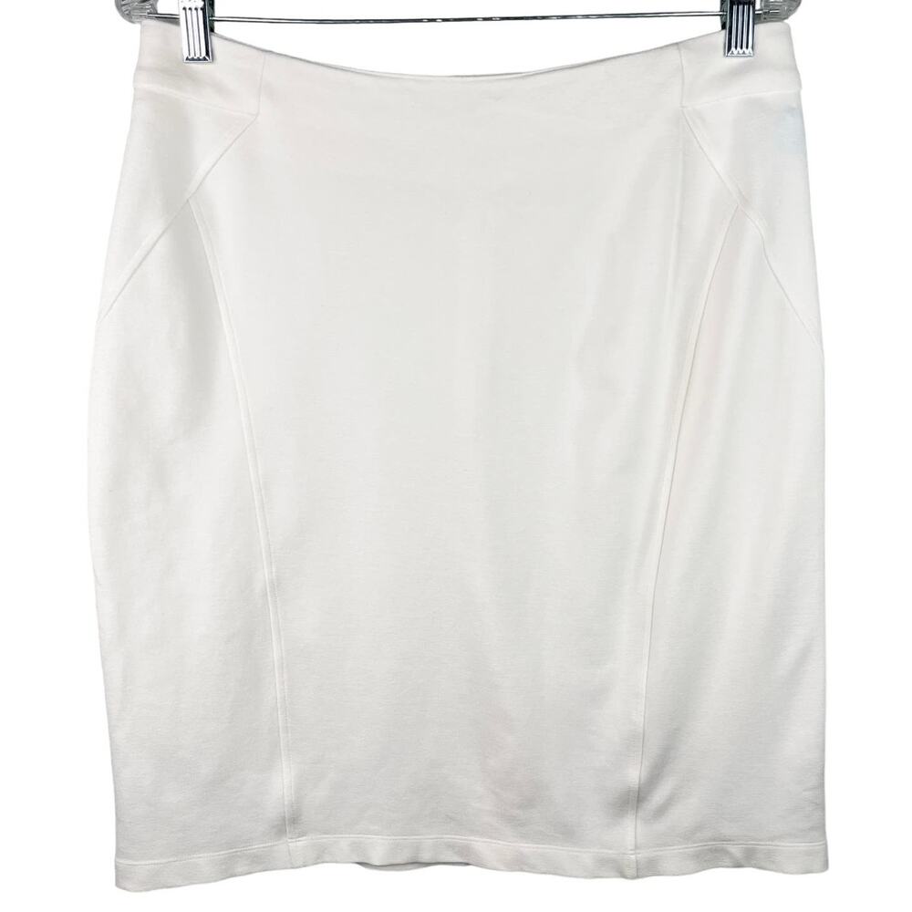 J McLaughlin Leslie Pencil Skirt 8 Off White Stretch New